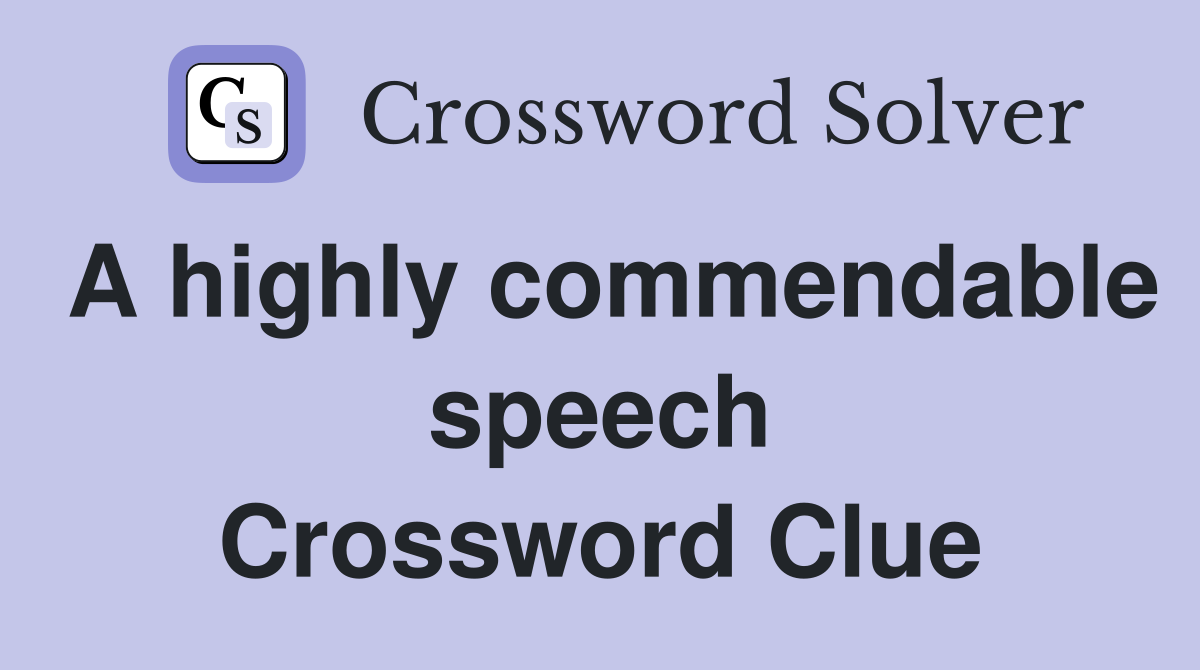 concluding speech crossword clue